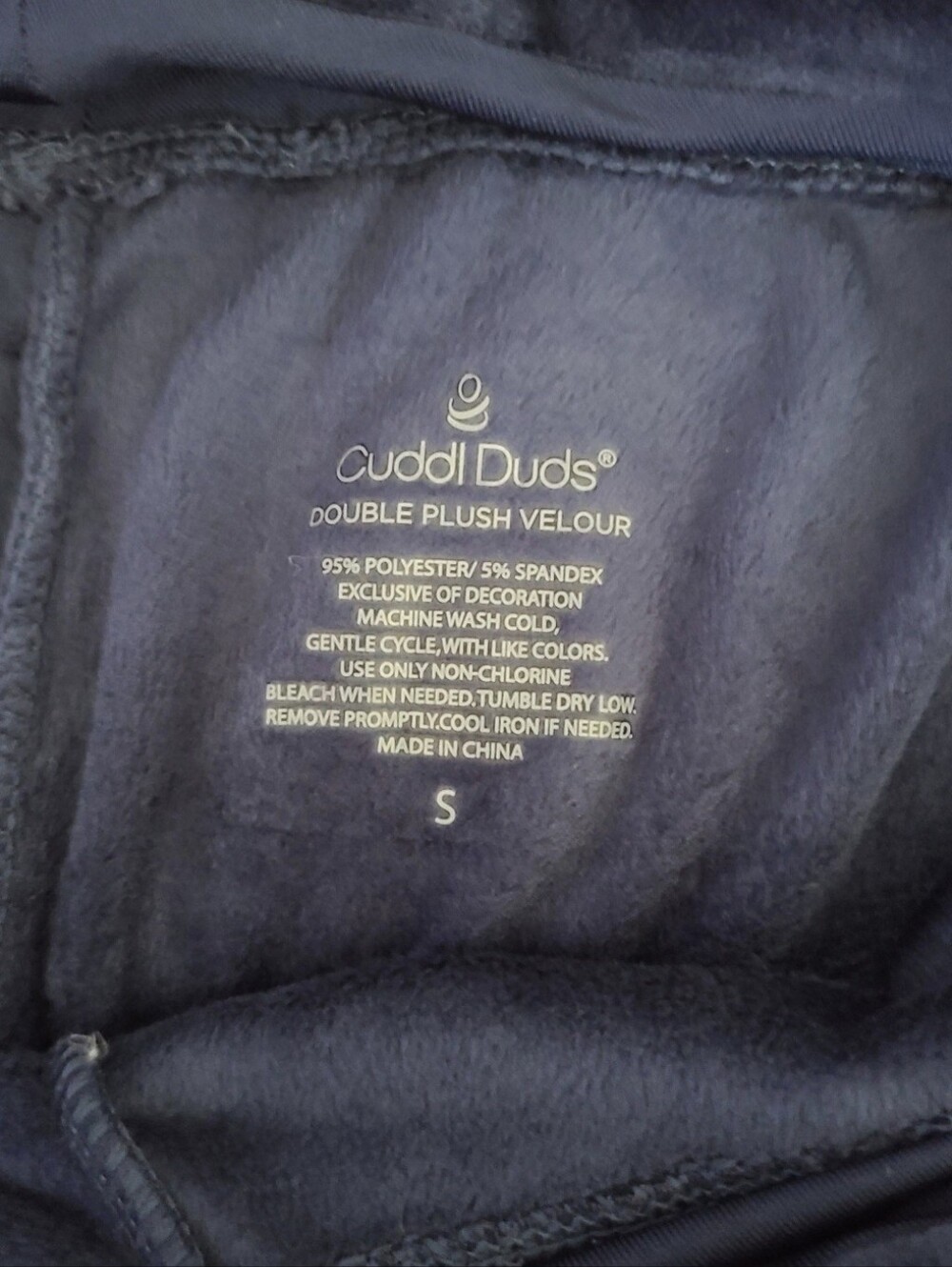 NWOT | CUDDL DUDS | DOUBLE PLUSH VELOUR LEGGINGS | SIZE SMALL - Picture 3 of 8